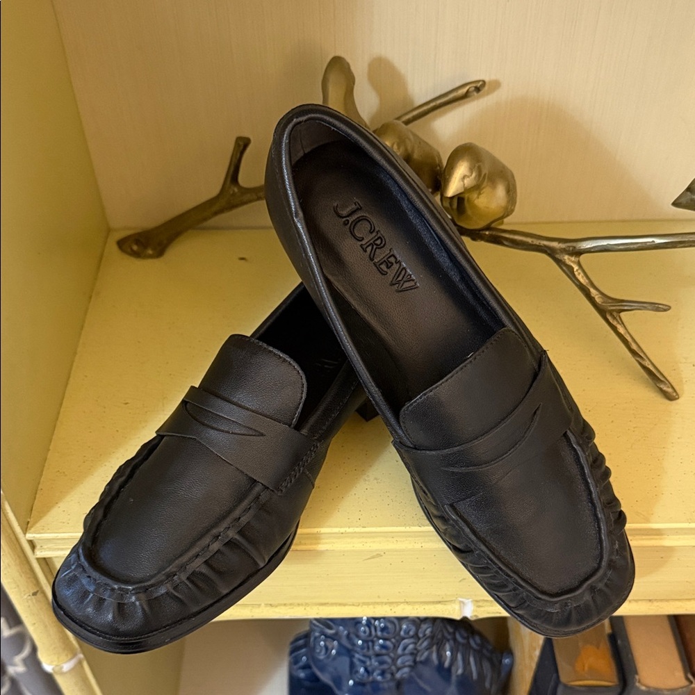 J. Crew Women’s Classic Black Leather Loafers